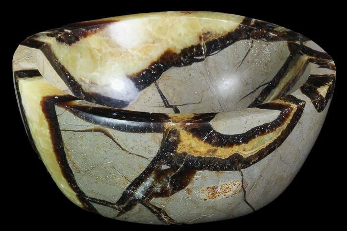 Polished Septarian Bowl - Madagascar #98271